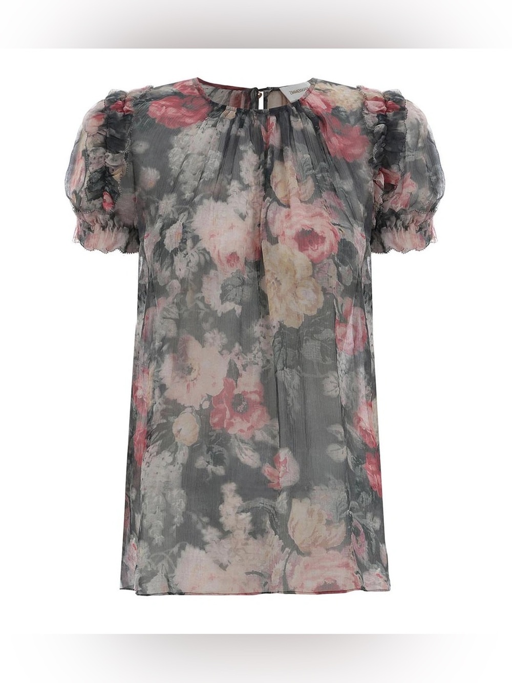 NWOT Zimmermann Floral Radiate Ruffle Top
